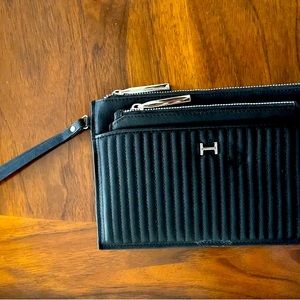 H by Halston Black Wristlet w/ removable pouch